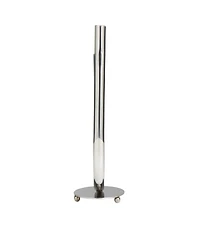 The Novogratz Silver Stainless Steel Metal Abstract U-Shaped Candelabra, 10" x 6" x 14"