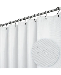 72" W x 72" H Waffle Weave Fabric Shower Curtain