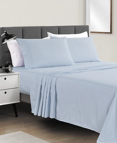 Sunham Microfiber Easy Care Printed 3-Pc. Sheet Set, Twin