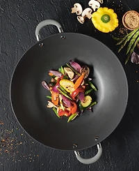 Circulon Elementum Hard-Anodized Aluminum Nonstick 14" Wok with Side Handles and Lid