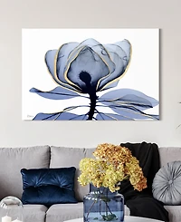Empire Art Direct "Golden-Tone Midnight 1" Frameless Free Floating Tempered Glass Panel Graphic Wall Art, 32" x 48" x 0.2"
