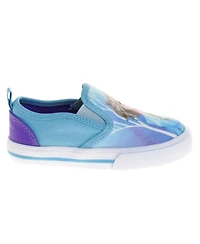 Disney Little Girls Frozen Slip On Canvas Sneakers