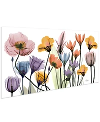 Empire Art Direct "Flowerscape Portrait" Frameless Free Floating Tempered Glass Panel Graphic Wall Art, 24" x 48" x 0.2"