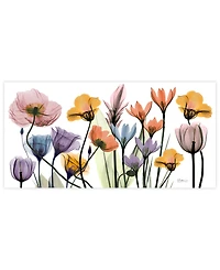 Empire Art Direct "Flowerscape Portrait" Frameless Free Floating Tempered Glass Panel Graphic Wall Art, 24" x 48" x 0.2"