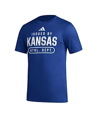 Men's adidas Royal Kansas Jayhawks Aeroready Pregame T-shirt