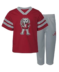 Toddler Boys and Girls Crimson Alabama Tide Two-Piece Red Zone Jersey Pants Set