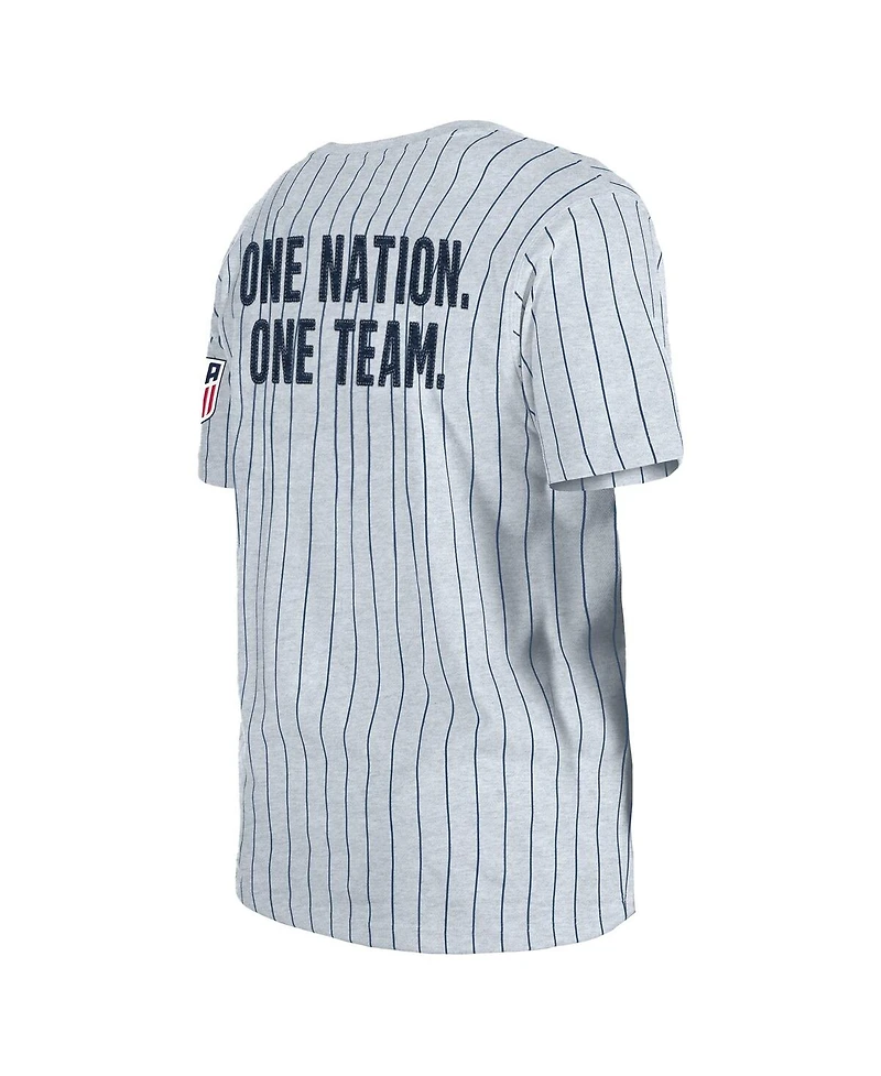 Men's 5th & Ocean by New Era Gray Distressed Usmnt Throwback Mesh Jersey T-shirt