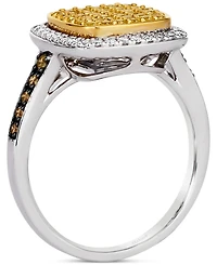 Le Vian Chocolatier Sunny Yellow Diamond, Vanilla Diamond, & Chocolate Diamond Ring (5/8 ct. t.w.) in 14k Two-Tone Gold