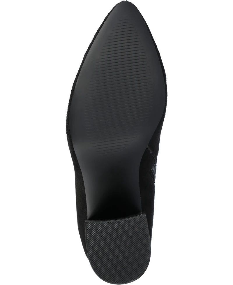 Journee Collection Women's Ameylia Wide Width Block Heel Knee High Boots