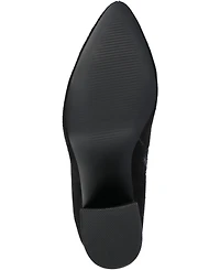 Journee Collection Women's Ameylia Wide Width Block Heel Knee High Boots