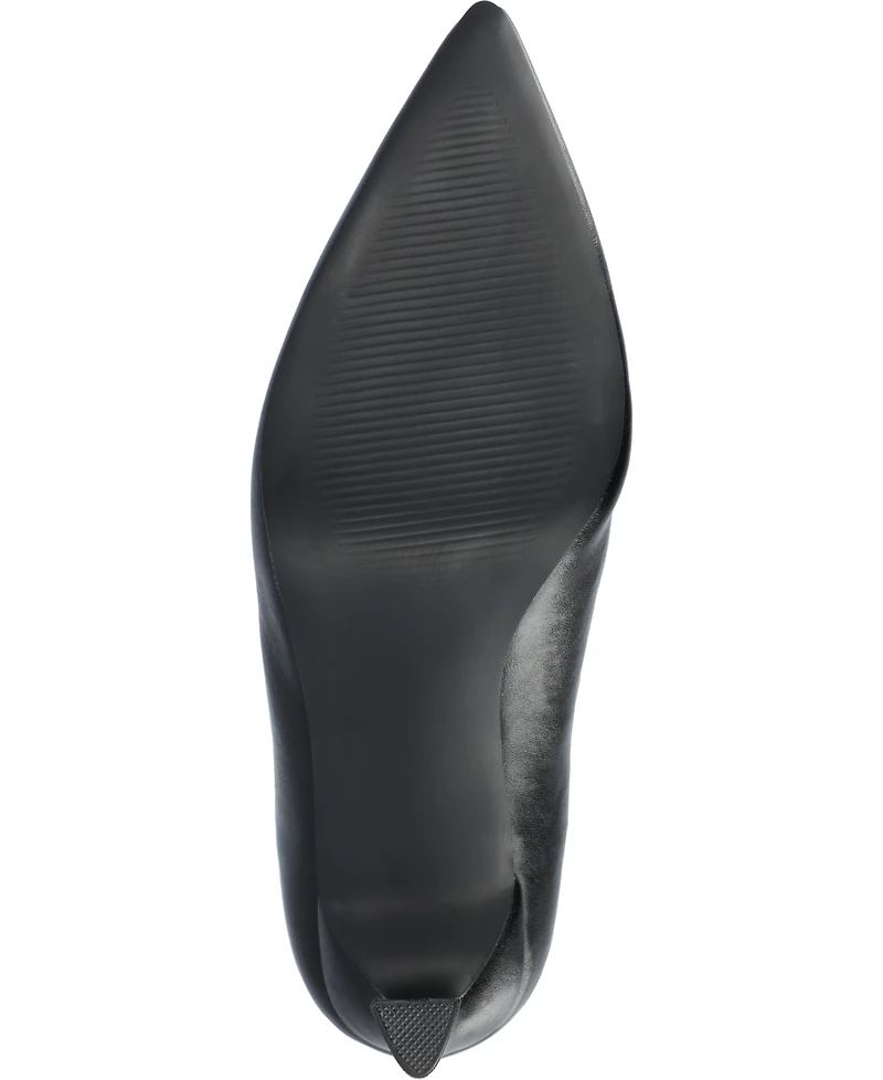 Journee Collection Women's Rehela Pointed Toe Stiletto Knee High Dress Boots
