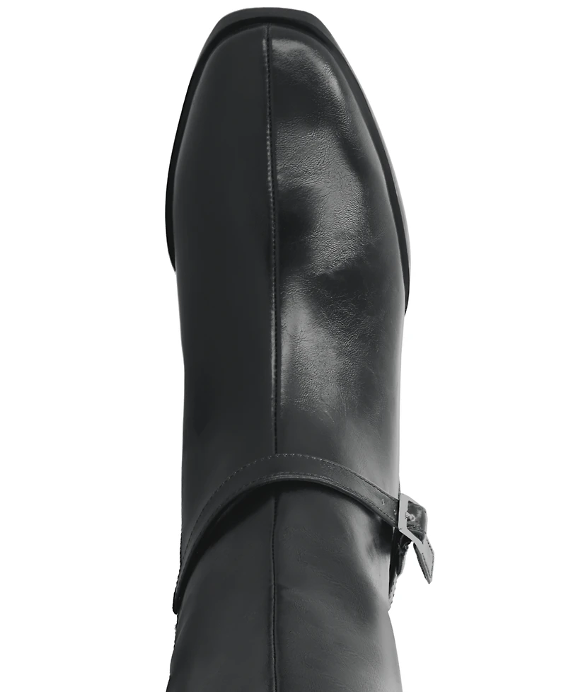 Journee Collection Women's Rhianah Block Heel Knee High Riding Boots
