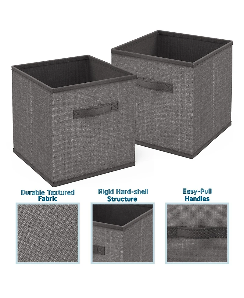Nestl Foldable Fabric Cube Storage Bins with Handles - 9 Pack