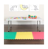 Emma+Oliver 4.93-Foot Kid'S Plastic Folding Activity Table - Play Table