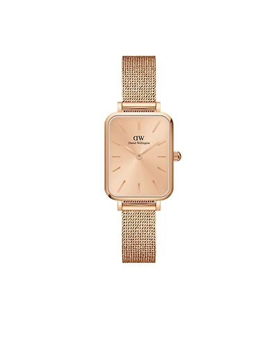 Daniel Wellington Women's Quadro Unitone Rose Gold-Tone Stainless Steel Watch 20 x 26mm