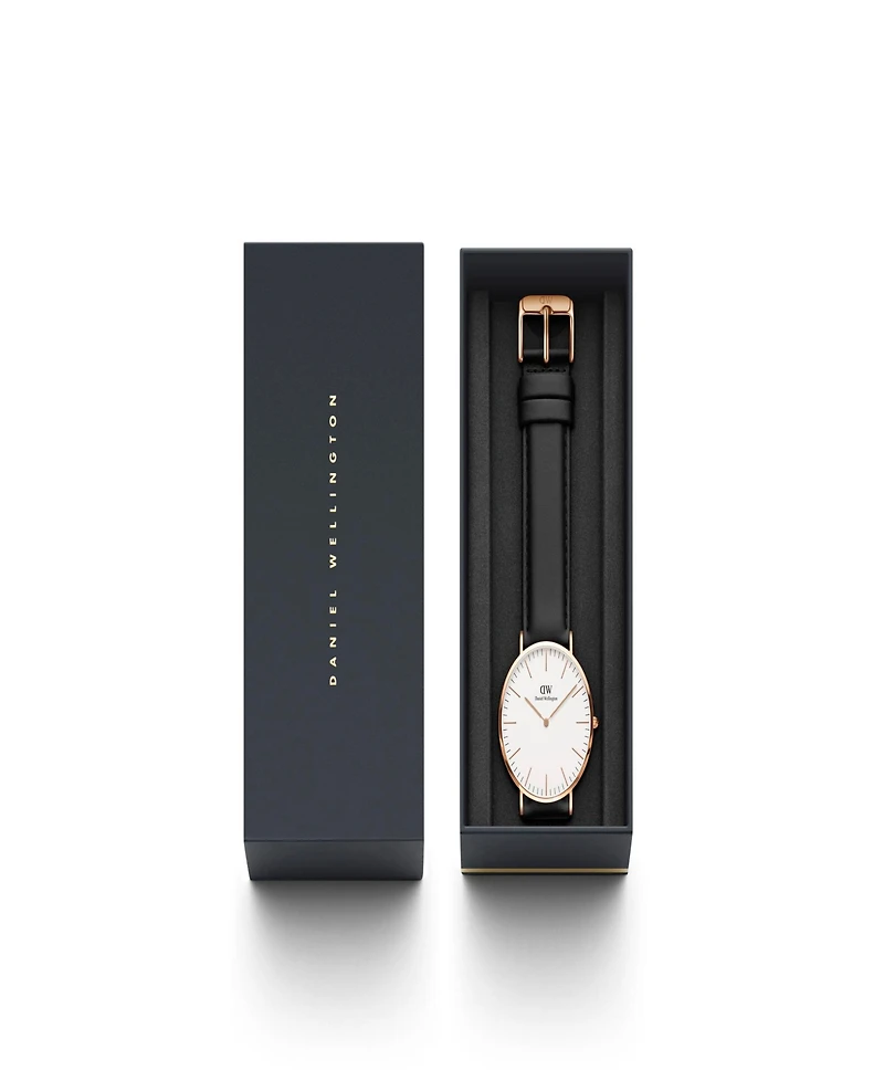 Daniel Wellington Men's Classic Sheffield Black Leather Watch 40mm