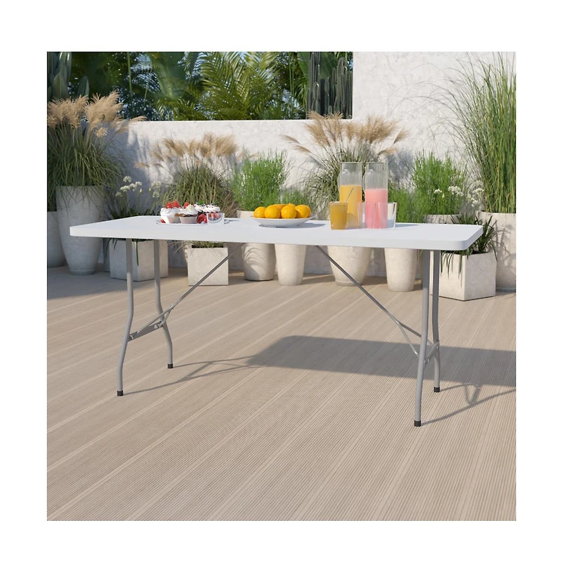 Emma+Oliver 6-Foot Plastic Folding Table