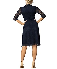 Kiyonna Women's Scalloped Boudoir Lace Cocktail Dress