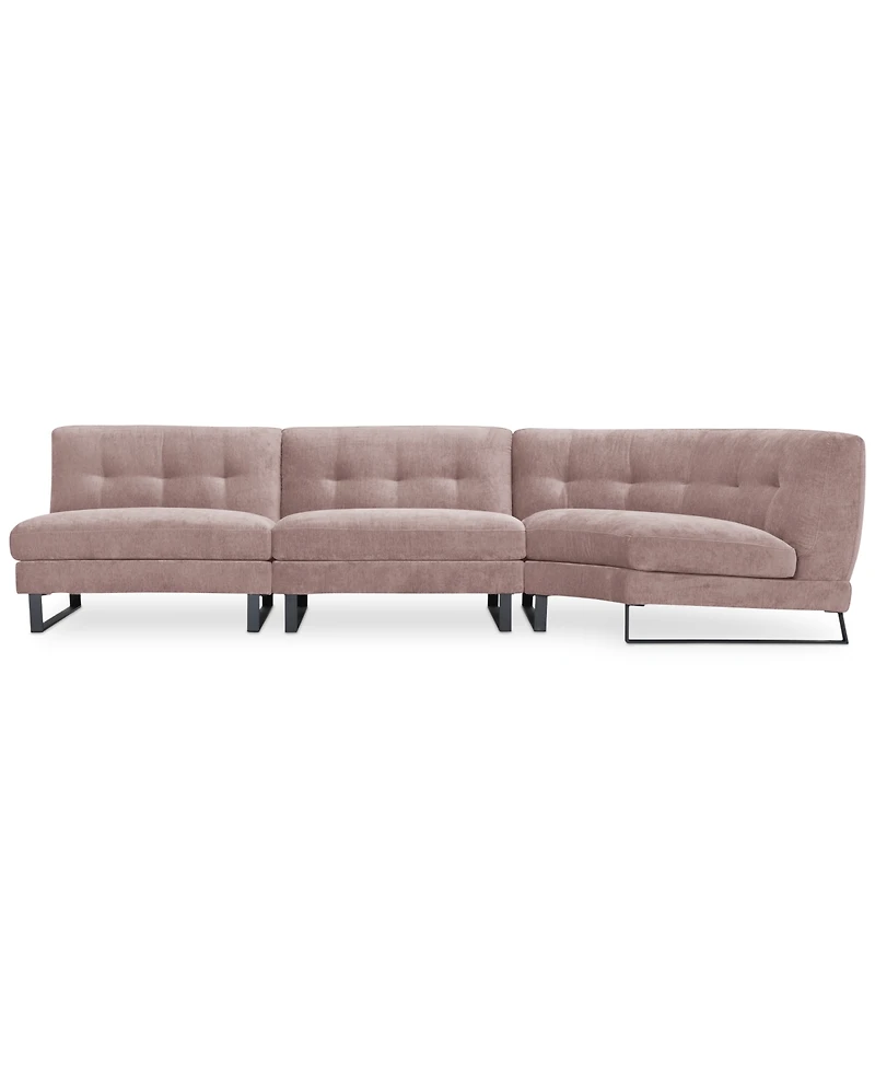 Closeout! Kathya 117" 3-Pc. Fabric Modular Sectional, Created for Macy's