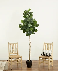 Nearly Natural 96" Artificial Fiddle Leaf Fig Tree