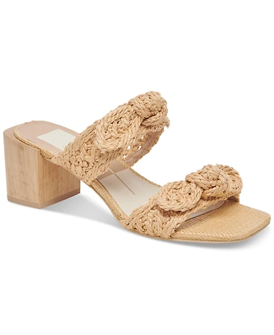 Dolce Vita Women's Zemmie Bow Double-Band Slide High-Heel Dress Sandals