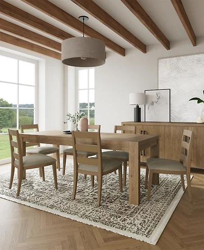 Davie Rectangular 7pc Dining Set (Table & 6 Ladder Side Chairs)