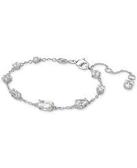 Swarovski Silver-Tone Mixed Crystal Station Flex Bracelet