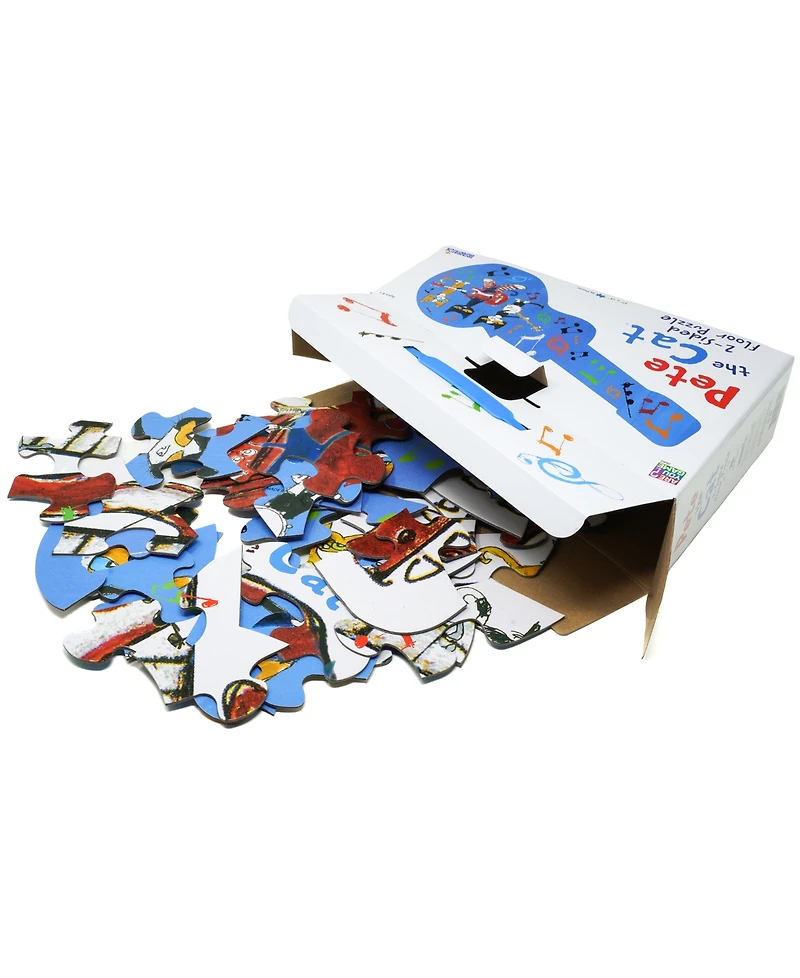 Areyougame Pete The Cat 2-Sided Floor Puzzle Suitcase, 36 Pieces
