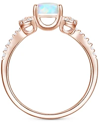 Citrine (1 ct. t.w.) & Lab-Grown White Sapphire (1/4 Ring 14k Gold-Plated Sterling Silver (Also Additional Gemstones)