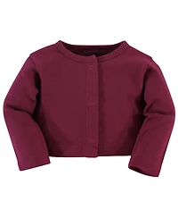 Touched by Nature Toddler Girls Comfy Organic Cotton Dress & Cardigan Set
