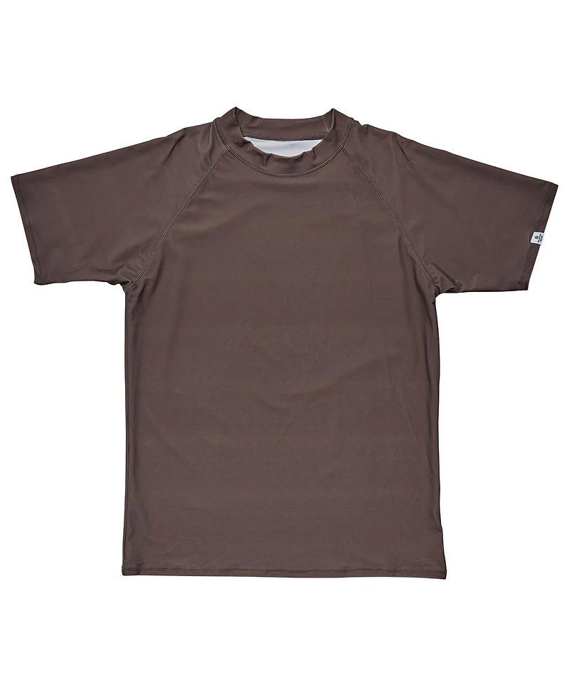 Snapper Rock Men's Chocolate Sustainable Ss Rash Top