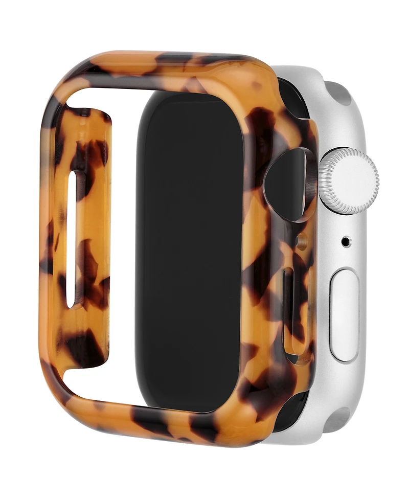 Anne Klein Women's Marbleized Tortoise Acetate Protective Case designed for Apple Watch 41mm