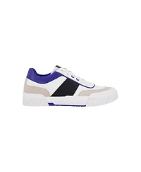 Dkny Men's Low Top Two Tone Branded Sole Lace Up Sneakers