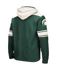 Men's Colosseum Green Michigan State Spartans 2.0 Lace-Up Pullover Hoodie