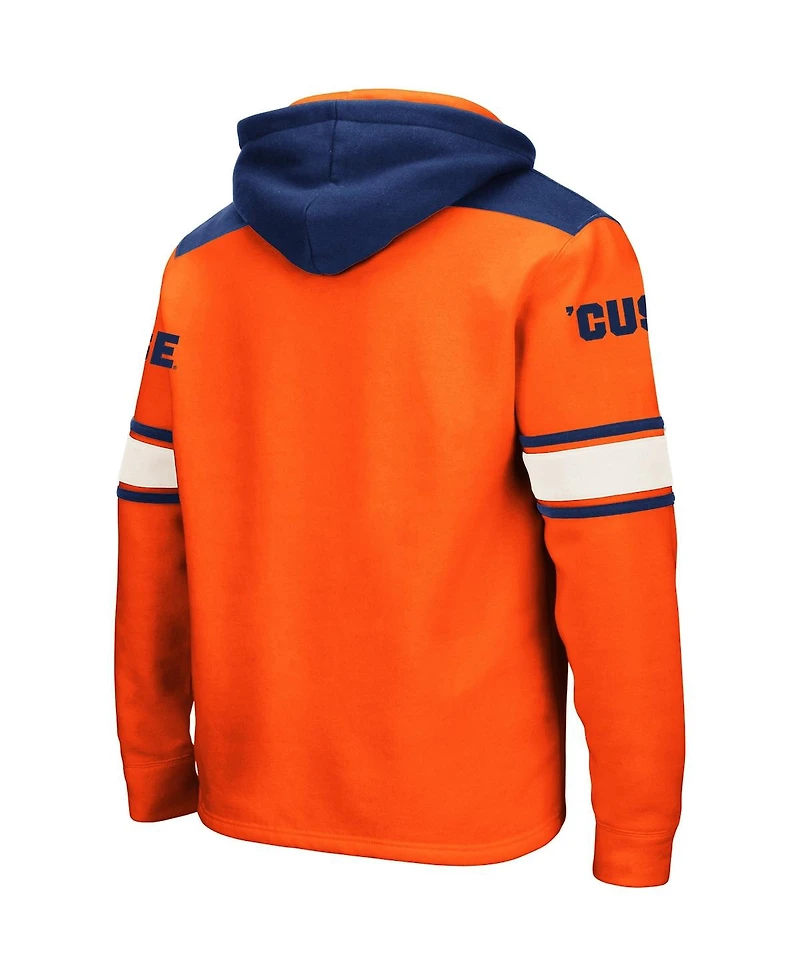 Men's Colosseum Orange Syracuse 2.0 Lace-Up Pullover Hoodie