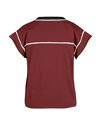 Women's '47 Brand Crimson Oklahoma Sooners Sound Up Maya Cutoff T-shirt