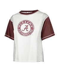 Woman's '47 Brand White Distressed Alabama Crimson Tide Premier Tilda T-shirt