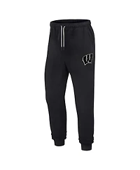 Men's and Women's Fanatics Signature Black Wisconsin Badgers Super Soft Fleece Jogger