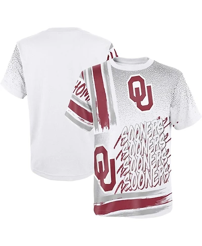 Big Boys White Oklahoma Sooners Gametime Multi-Hit T-shirt