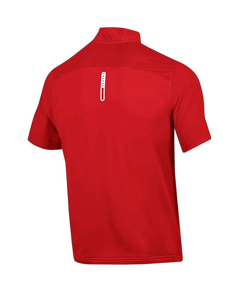 Men's Under Armour Red Wisconsin Badgers Motivate Half-Zip Jacket