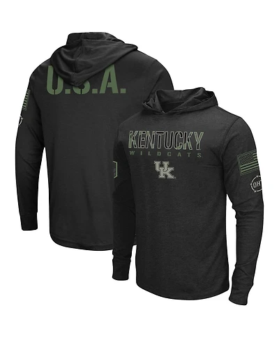 Men's Colosseum Black Kentucky Wildcats Oht Military-Inspired Appreciation Hoodie Long Sleeve T-shirt