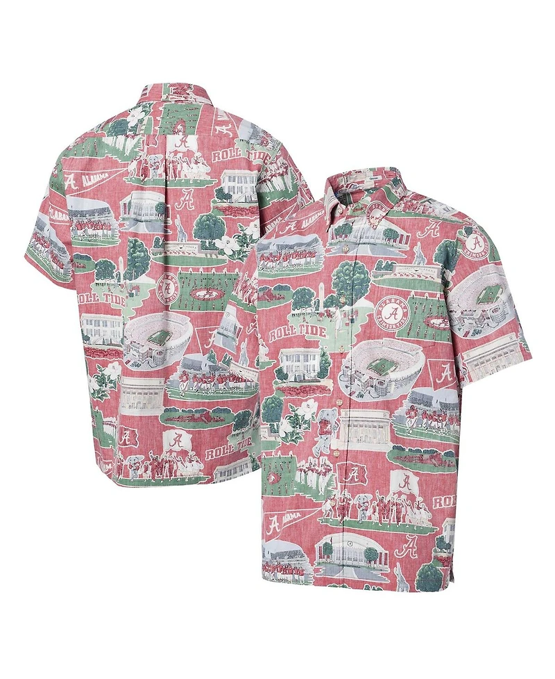 Men's Reyn Spooner Crimson Alabama Tide Scenic Button-Down Shirt