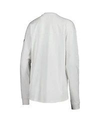 Women's Pressbox White Northeastern Huskies Edith Long Sleeve T-shirt