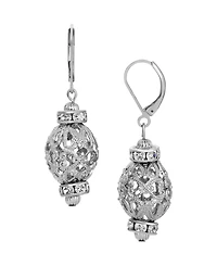 2028 Crystal Filigree Bead Drop Earrings