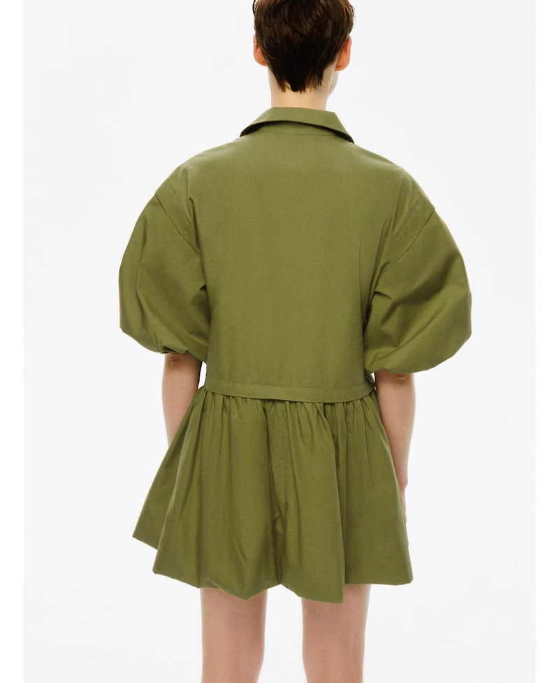 Nocturne Women's Embroidered Balloon Sleeve Dress