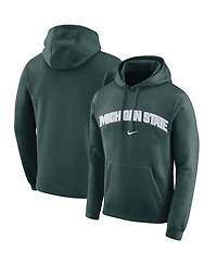 Men's Nike Green Michigan State Spartans Arch Club Fleece Pullover V-Neck Hoodie