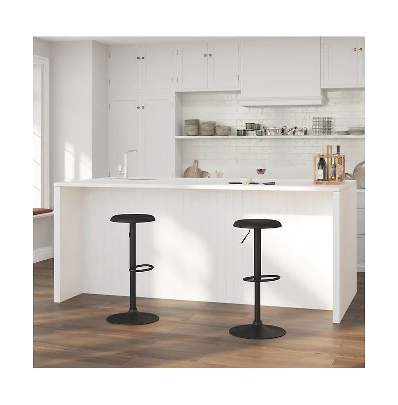 Audrey Retro Style Height Adjustable Barstool With Footrest