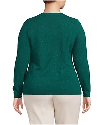 Lands' End Plus Cashmere Crewneck Sweater