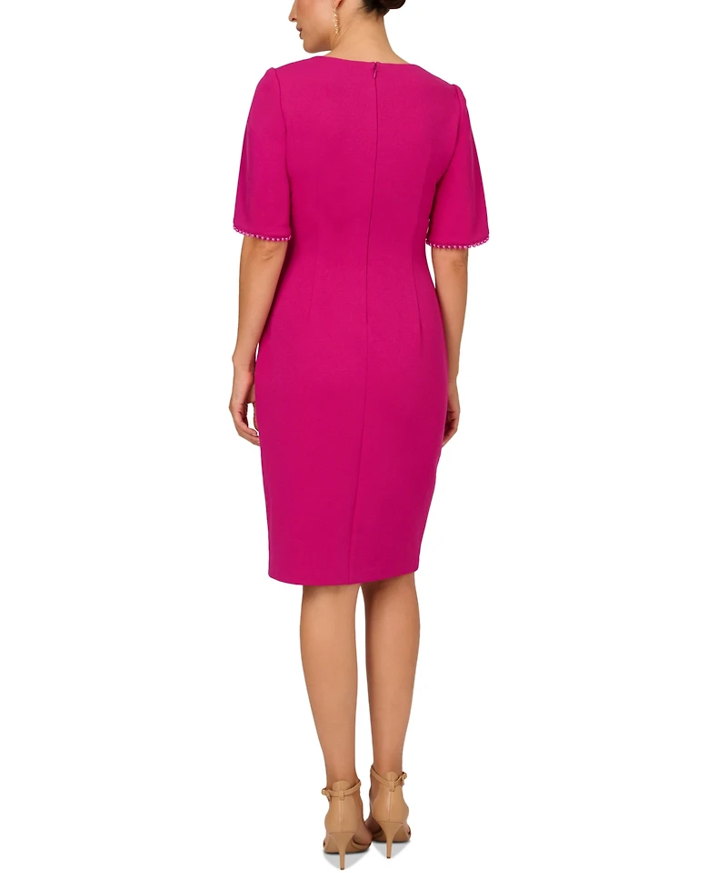 Adrianna Papell Pearl-Trim Cocktail Dress