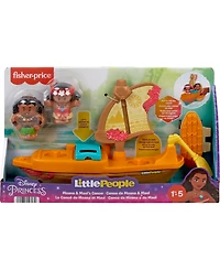 Fisher Price Little People Disney Princess Moana Toys, Moana Maui's Canoe, Toddler Toys